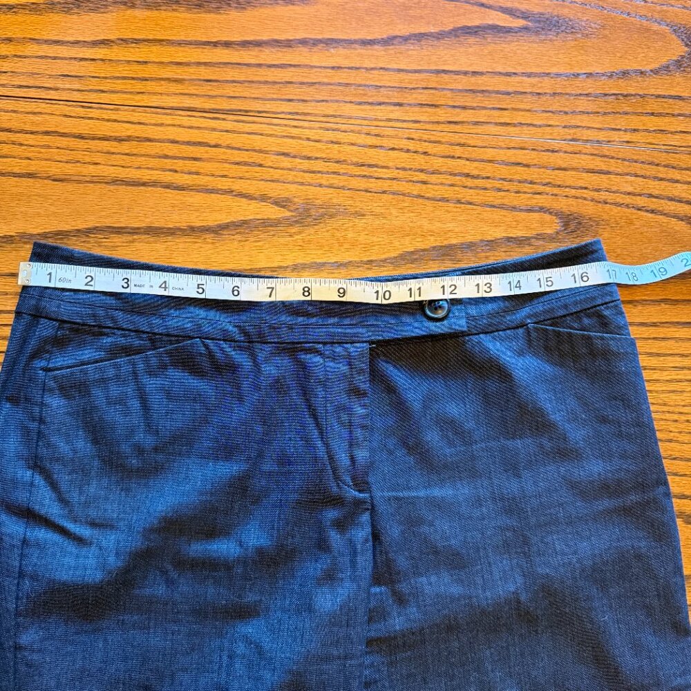 Ann Taylor Cotton Blend Dark Wash Denim Crop Pants - Size 8P - Picture 6 of 6